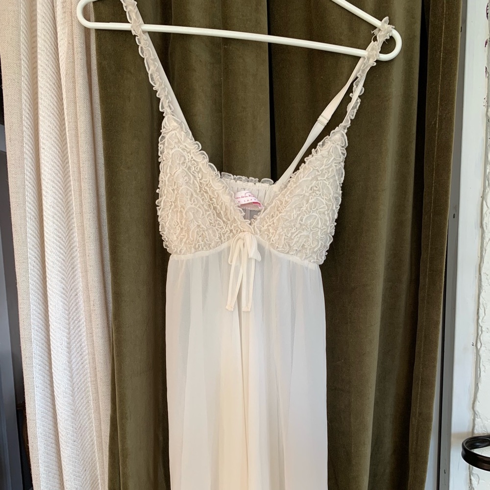 Oscar De La Renta Lingerie Gown Ivory